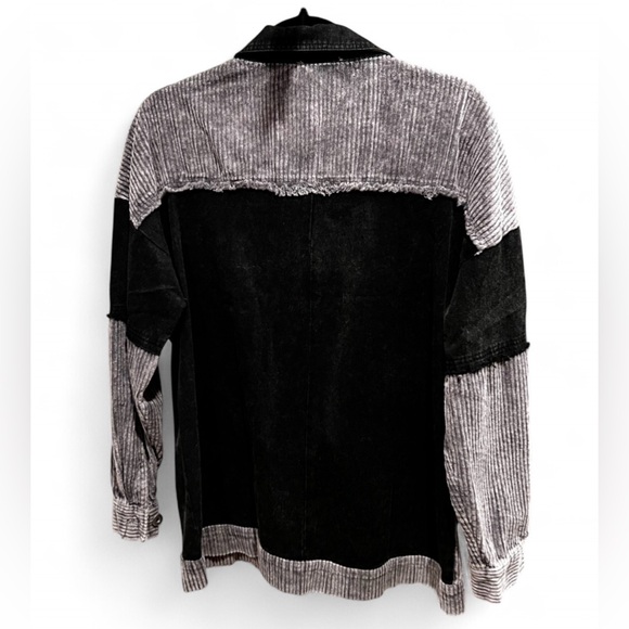 Very J Black and Gray Jean Jacket - Picture 3 of 5